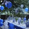 100 Pieces Blue UV Neon Glow in the Dark Balloons Neon Party Supplies Black Light Balloon for Hanukkah Glow Helium Fluorescent Latex Balloons for Birthday Party Decoration view 4