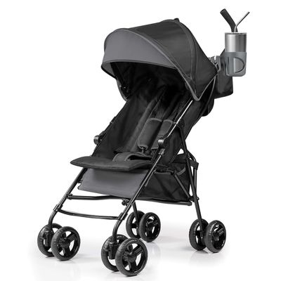 New Cup Holder Compatible with Summer Infant. A Solid Super Secure Fit. 360 Degrees Rotatable. Anti-Shake Spill Resistant. (Gray)