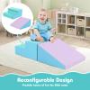 Costzon Climbing Toys for Toddlers, Soft Play Set for Crawling, Climbing, Sliding, Indoor Active Play, 2 PCS Foam Climbing Blocks for Infants Baby Kids (Pink+Blue) view 2