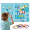 ROHSCE Marble Run for Kids, Vertical Magnetic Marble Maze Track with Doodle Board & Residue-Free Nano-Adhesive, STEM Explorers Brain Teaser Toy for Boys Girls Ages 3-12, Creative Thinking Games Gifts view 1