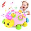 Baby Crawling Toys 6-12 Months,Musical Ladybug Crawling Toy for Infants 0-3-6 7 8 9 10 12-18 Months,Early Education Light Up Music Walking Toys,Shape Matching,Tummy Time Toys for Boy Girl Gift.(Pink) view 1