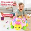 Baby Crawling Toys 6-12 Months,Musical Ladybug Crawling Toy for Infants 0-3-6 7 8 9 10 12-18 Months,Early Education Light Up Music Walking Toys,Shape Matching,Tummy Time Toys for Boy Girl Gift.(Pink) view 4