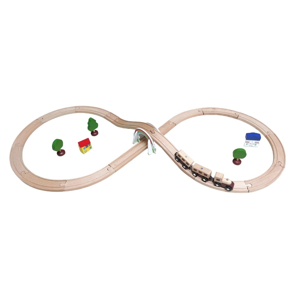 Wooden Train Track Accessories, Train Set, Train Track -Solid Wood -Christmas Tree Train, Thomas Wooden Railway, for Kids, Birthday Gift, Toddler Boys and Girls Over 3 Years Old