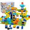 Anpcso Marble Run Building Blocks, Dinosaurs Marble Track Toy Classic Large Bricks for 3 4 5 6 7 + Year Old Boys Girls Kids, Bricks Compatible with All Major Brands view 1