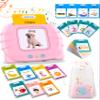 510 Words French Flash Cards for Kids, Toddler Learning Resources Toy, Autism Sensory Toys for Autistic Children Aged 2-4 Pink (French/English/Bilingual) view 1