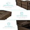 Best Choice Products Large Outdoor Wooden Sand Box for Kids, Sandbox with Cover, Bench Seats Support up to 220 lbs, Bottom Liner for Drainage, Cedar Wood - Espresso view 4