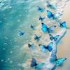 1000 Piece Wooden Puzzles - Blue Butterfly Sea - Jigsaw Puzzles for Adults, Each Piece is Unique, Perfect Family Leisure Gift & Gifts - Puzzles Collectibles view 1