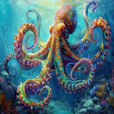 1000 Piece Puzzle for Adults - Underwater Octopus Wooden Difficult Puzzle,Challenging Relaxing Fun DIY Gift