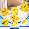 Batiyeer 24 Pcs Teaching Clock Kit for Kids to Tell Time Teaching Mini Geared Clock for Kids Basic Math Development Teacher and Classroom Supplies, 4 Inch(Yellow) view 4