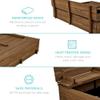 Best Choice Products Large Outdoor Wooden Sand Box for Kids, Sandbox with Cover, Bench Seats Support up to 220 lbs, Bottom Liner for Drainage, Cedar Wood - Walnut view 4