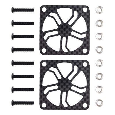 2Pcs RC Cooling Fan Cover, Carbon Fiber Electric Motor Cooling Fan Cover with Screw, Light Weight ESC Motor Heatsink Protector for RC Car Boat Truck Motor (40x40mm)