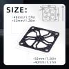 2Pcs RC Cooling Fan Cover, Carbon Fiber Electric Motor Cooling Fan Cover with Screw, Light Weight ESC Motor Heatsink Protector for RC Car Boat Truck Motor (40x40mm) view 3