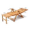WDFYJ Bamboo Lounge Chair, Foldable Recliner Outdoor Lounge Chair with Long Footstool Sun Lounger, 2 Styles(A) view 2
