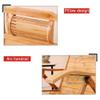 WDFYJ Bamboo Lounge Chair, Foldable Recliner Outdoor Lounge Chair with Long Footstool Sun Lounger, 2 Styles(A) view 3