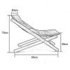 WDFYJ Lounge Chair, Outdoor Beach Chair Balcony Foldable Recliner Family Leisure Chair Lunch Break Chair 3 Adjustable(Beige) view 2