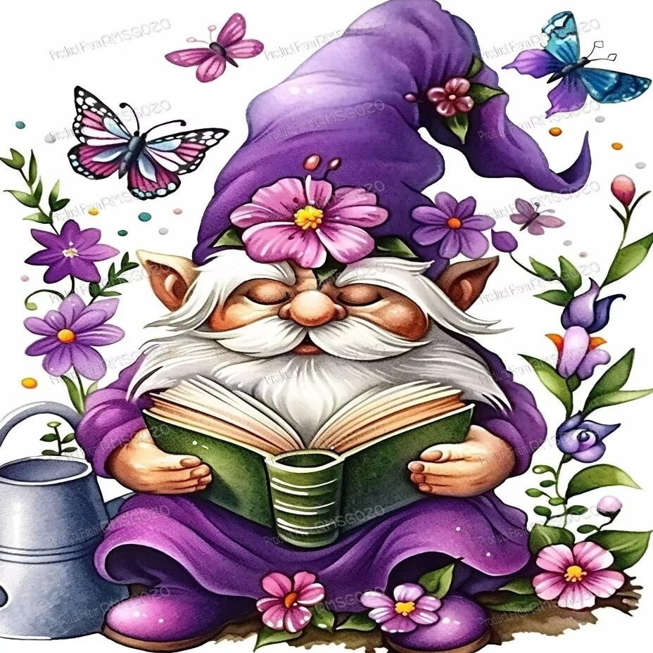 1000 Piece Puzzles - Purple Gnome - Fun Family 1000 Piece Jigsaw Puzzle, 20 X 30 Inch, Recyclable Wooden Puzzle Pieces, Favorite Room Decor Or Gifts
