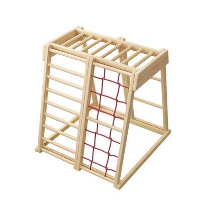 8-in-1 Toddler Climbing Toys, Montessori Wooden Indoor Playground, Include Slide, Climbing Rock, Swing, Climbing Net, Monkey Bars, Climbing Ladder, Hammocks, Rings, Climber Playset for Kids Ages 2-11y