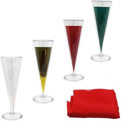 blue-ther Liquid Color Change Magic Props Glass Color Change Chameleon Champagne Magic Tricks Stage Close up Gimmick Illusion