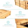 Best Choice Products Large Outdoor Wooden Sand Box for Kids, Sandbox with Cover, Bench Seats Support up to 220 lbs, Bottom Liner for Drainage, Cedar Wood - Natural view 4