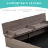 Best Choice Products Large Outdoor Wooden Sand Box for Kids, Sandbox with Cover, Bench Seats Support up to 220 lbs, Bottom Liner for Drainage, Cedar Wood - Gray view 2