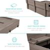 Best Choice Products Large Outdoor Wooden Sand Box for Kids, Sandbox with Cover, Bench Seats Support up to 220 lbs, Bottom Liner for Drainage, Cedar Wood - Gray view 4