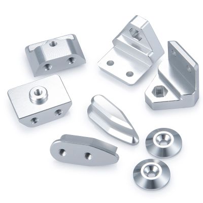 WEFEINO Metal Rear Wing Fixed Mount Upgrade Parts for 1/7 ARR-ma Limitless F1 RC Car Crawler (Silver)
