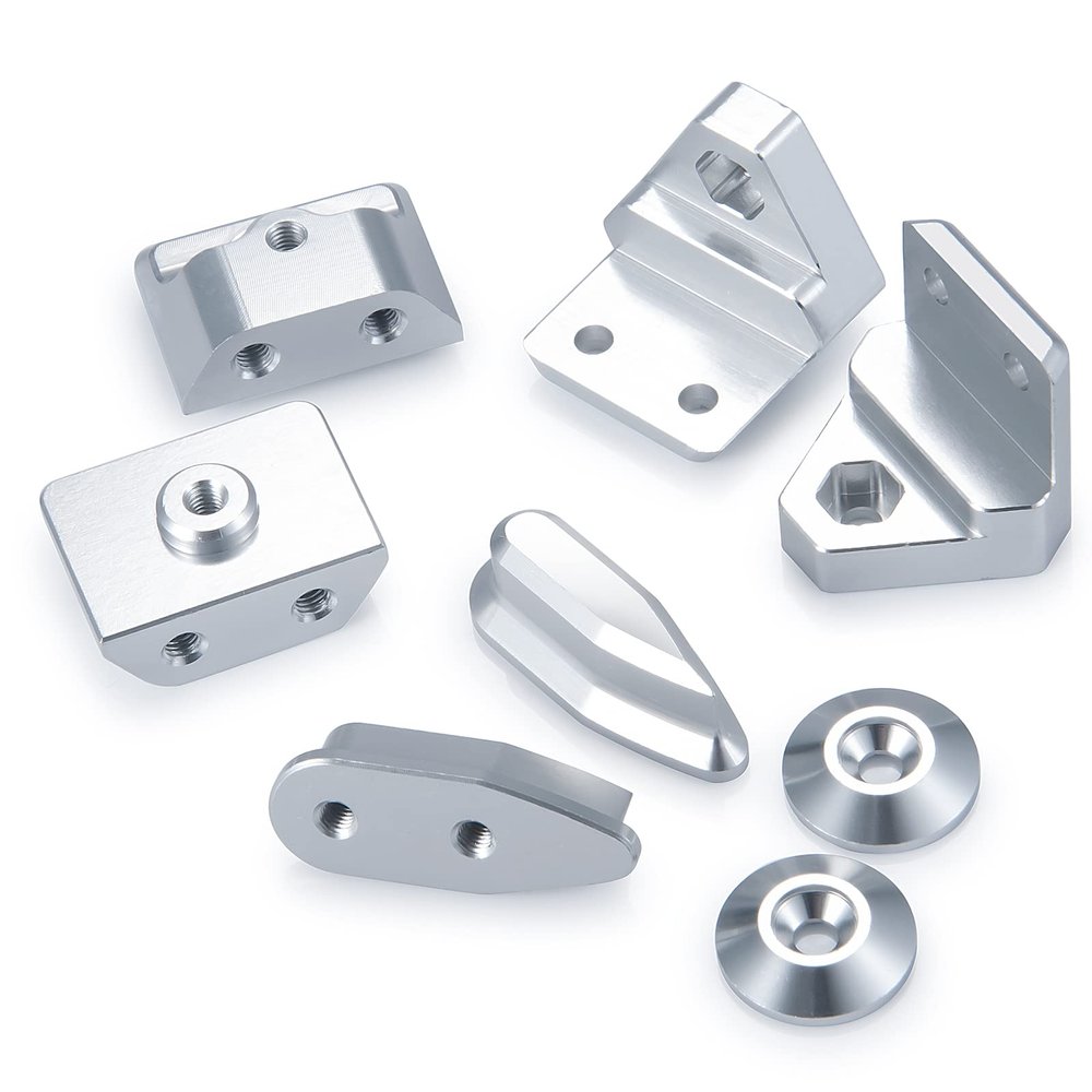 WEFEINO Metal Rear Wing Fixed Mount Upgrade Parts for 1/7 ARR-ma Limitless F1 RC Car Crawler (Silver)