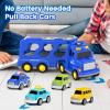 FunMission Toddlers City Truck Toys for Kids 3-9 Year Old5 in 1 Friction Power Vehicle Car for 3 4 5 6 7 Years Old Boys GirlsCarrier Truck Transport Toys for Christmas and Birthday Gifts view 4