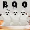 3 Pcs Ghost Halloween Pillows Room DecorationCute Ghost-4 Throw Pillow Decorative Spooky Home Decoration Halloween Bedroom Sofa Couch Supplies view 1
