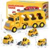 FunMission Toddlers Construction Toys for Kids 3-9 Year Old5 in 1 Friction Power Vehicle Car for 3 4 5 6 7 Years Old Boys GirlsCarrier Truck Transport Toys for Christmas and Birthday Gifts view 2