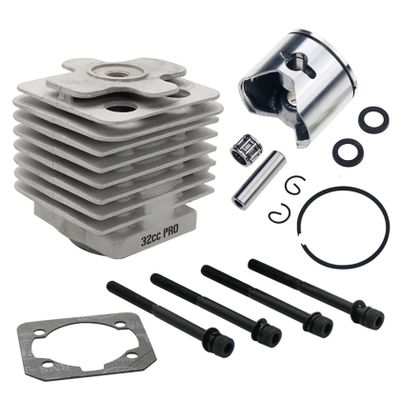 FLMLF 32cc PRO 4 Bolt Cylinder + Piston Kit Only Fit Reed Case Engine for 1/5 Rc Hpi Rofun Km Rovan Baja Losi FG GoPed Redcat DBXL MCD Parts