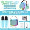 Mini Karaoke Machine for Kids Adults, Portable Bluetooth Karaoke Speaker with 2 Wireless Microphone and Lights Toys for 4, 5, 6, 7, 8, 9,10 Year Old Boys and Girls for Birthday (Blue) view 2