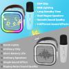 Mini Karaoke Machine for Kids Adults, Portable Bluetooth Karaoke Speaker with 2 Wireless Microphone and Lights Toys for 4, 5, 6, 7, 8, 9,10 Year Old Boys and Girls for Birthday (Blue) view 4
