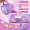 Auney Tea Set Toys for Girls 36pcs, Unicorn Tea Party Toy Pretend Play Toddler Toys, Girls Toys for Birthday Including Carrying Case (Pink Purple Unicorn) view 4