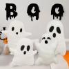 4 Pcs Ghost Halloween Pillows Room DecorationCute Ghost Throw Pillow Decorative Spooky Home Decoration Halloween Bedroom Sofa Couch Supplies view 1