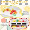 Wooden Market Stand Toy, Pretend Play Grocery Store Playset for Toddler, Fruit Vegetable Stand Selling Stall Shop with 24 PCS Food Accessories for Kids 3+ view 3