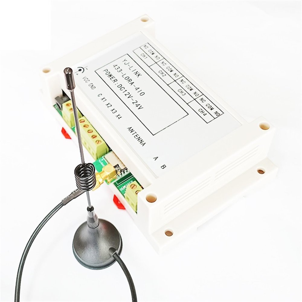 4CH 433MHz Lora Remote I/O Controller Wireless Transmission Point-to-Point Relay Switch Module(Transmitter)