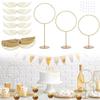 103 Pcs Wizard Party Chocolate Decoration, with 3 PCS Gold Goal Posts, 50Pcs Golden Wings Chocolate Wafer Cupcake Toppers with 50Pcs Glue Point for Birthday Wizard Theme Party Supplies view 1