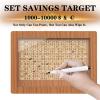 10k Money Saving Box, Money Target and Numbers, Money Saving Challenge Box, Wooden Cash Savings Challenge Box, Best Gift for Boys, Girls(C Euro,5k) view 4