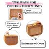 10k Money Saving Box, Money Target and Numbers, Money Saving Challenge Box, Wooden Cash Savings Challenge Box, Best Gift for Boys, Girls(A Dollar,3k) view 2