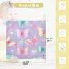Kigai 5 Pack Baby Muslin Washcloths for Unisex,Cute Butterflies Cotton Soft Absorbent Baby Towels for Sensitive Skin and New Born11.8x11.8 in view 4