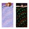 HOMBYS Glow in The Dark Sleeping Bags for 10~12 Years Old Kids, Soft Kids Nap Mat with Pillow and Blanket for Daycare School, Travel Sleep Bag for Childern Girls Boys Truck Travel Camping view 1
