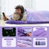 HOMBYS Glow in The Dark Sleeping Bags for 10~12 Years Old Kids, Soft Kids Nap Mat with Pillow and Blanket for Daycare School, Travel Sleep Bag for Childern Girls Boys Truck Travel Camping view 4