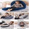 TREEYX Ultimate Comfort Pregnancy Pillow for Expectant Mothers - Double Wedge Design for Belly, Waist, and Back Support - Side Sleeping view 4