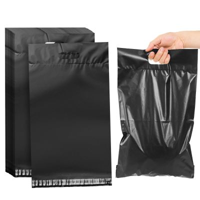 100 Pack Plastic Bags for Adult Diaper Disposal Handle Adult Diaper Disposal Self-Adhesive Strips to Seal in Odours Suitable for Elderly Nappy Care at Home and for Travel (White (Black)