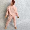 1/6 Custom Scale Man Hoodie + Trousers Pant Outfit for 12" Male Action Figure Doll Clothes (Pink) view 1