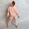1/6 Custom Scale Man Hoodie + Trousers Pant Outfit for 12" Male Action Figure Doll Clothes (Pink) view 4