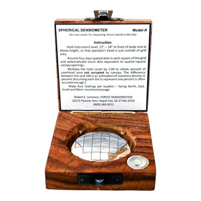 QADEEM Forestry Suppliers Spherical Crown Densiometer, Convex with Leather Case