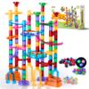 JOYIN 137Pcs Glowing Marble Run - Construction Building Blocks Toys with 15 Glow in The Dark Plastic Marbles, STEM Toy Presents for Boys and Girls, Birthday Gifts, Easter Basket Stuffers view 1