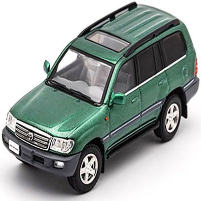 Land Cruiser 100 Green Metallic with Roof Rack 1/64 Diecast Model Car by GCD KS-023-380